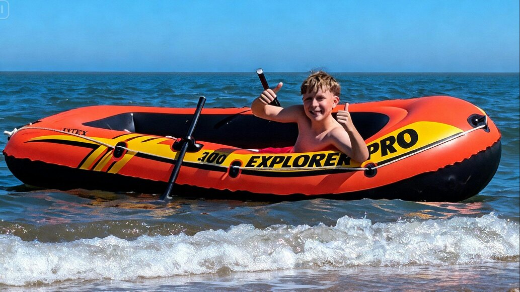smartbies Intex Explorer Pro 100 Inflatable Boat | Durable Pool & Outdoor Water Toy