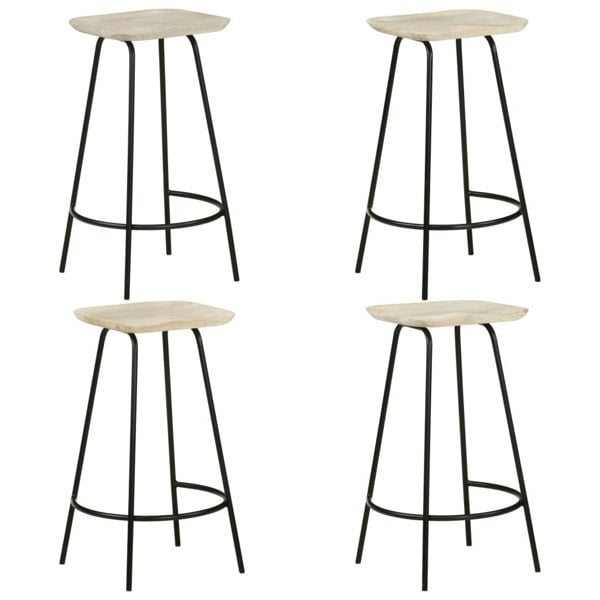 Berkfield Bar Stools 4 pcs Solid Mango Wood