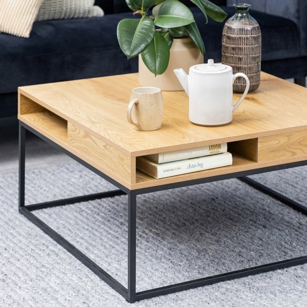 Furniture To Go Willford Coffee Table in Oak & Black