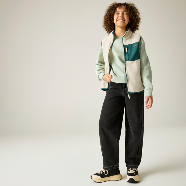 Regatta Kids Frankie Fleece Body Warmer - Light Vanilla/Mediterranea