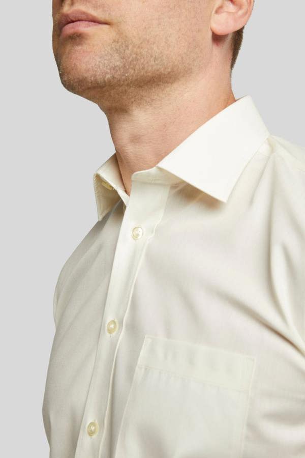 Cream Classic Easy Care Short Sleeve Shirt