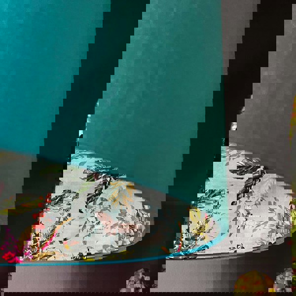 Lithium Deadly Night Shade Silhouette Lampshade in Teal. Handmade and Designed by Love Frankie. Close Up