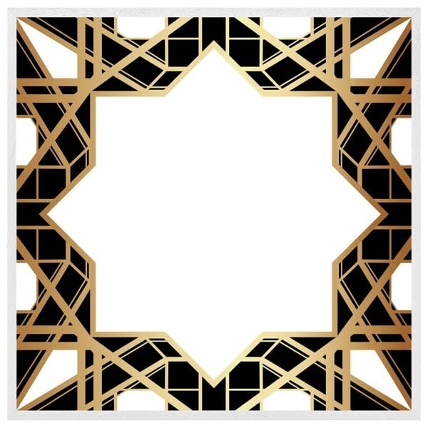 Benjamin Tate Design Art deco star border (picture Frame)