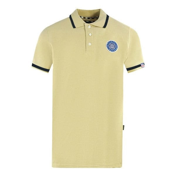 Aquascutum London Embroidered Badge Polo Shirt - Beige