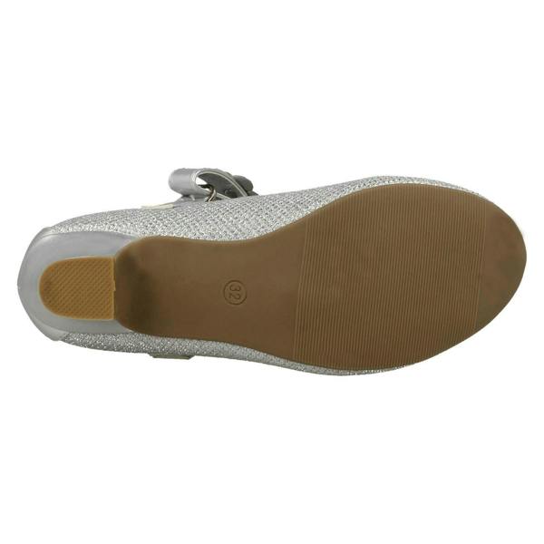 Spot On Girls Spot On Glittery Mid Heel Party Shoes