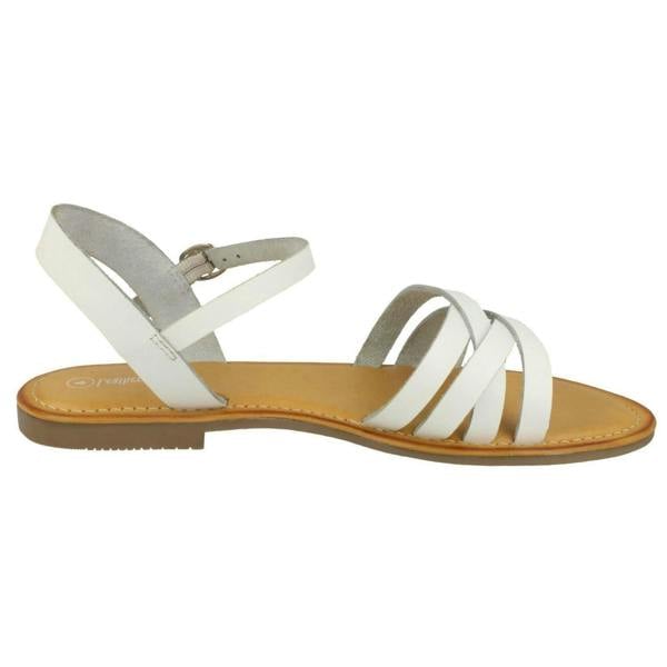 Leather Collection Ladies Leather Collection Flat Strappy Sandals F00196
