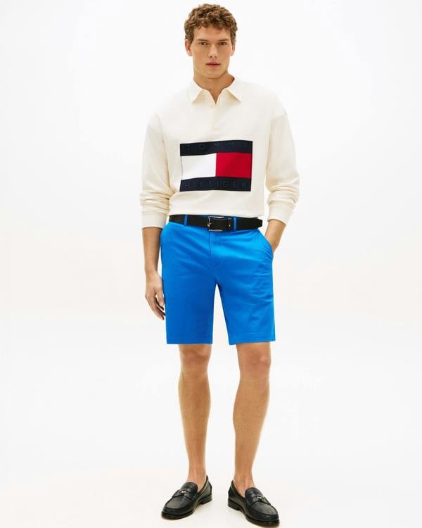 Tommy Hilfiger Denton 9.5 Inch Essential Mens Twill Shorts - Blue Orbit