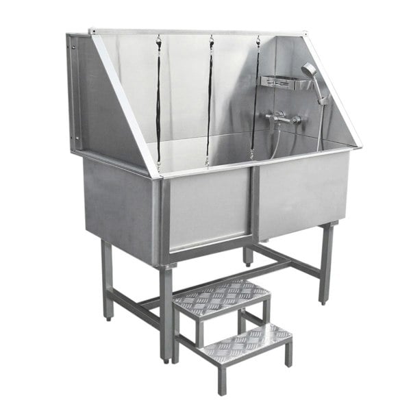 Monstershop Dog Grooming Bath Steel Pet Wash Station 600mm