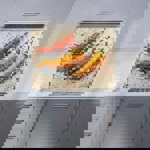 Warren Reed - Designer Vivid Burst: Pepper Splash Kitchen Splashback
