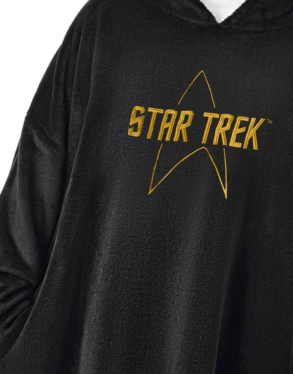 Star Trek Unisex Black Logo Blanket Hoodie (One Size)