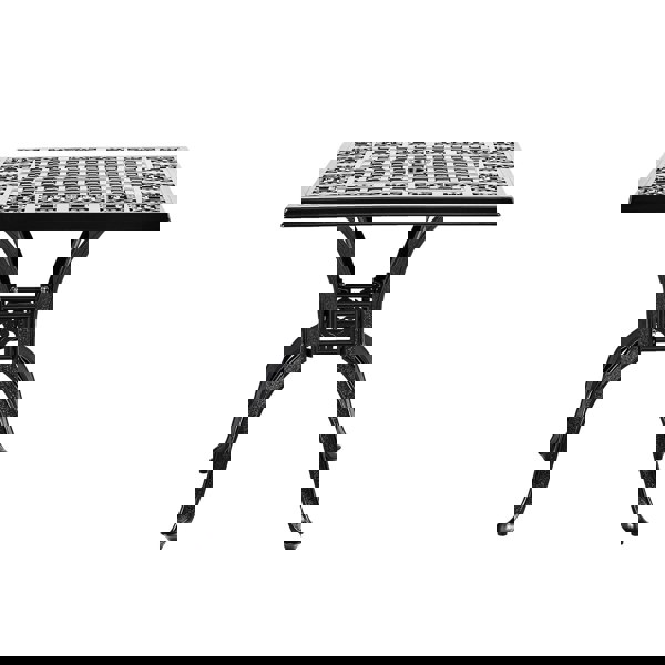 Black Cast Aluminum Outdoor Dining Table Garden Dining Tables Living and Home