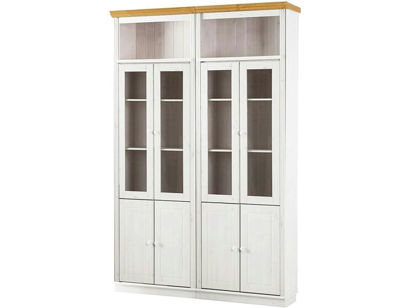 Dorel Home Anita Wall Unit I white honey with 2 bookcases