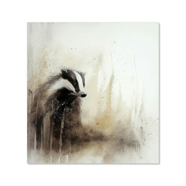 Warren Reed - Designer Badger Watercolour Kitchen Splashback