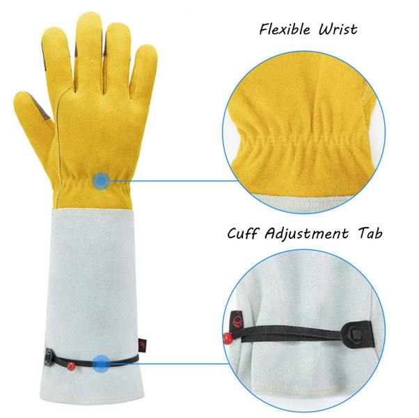 Leaper Long-sleeved Leather Gardening Gloves