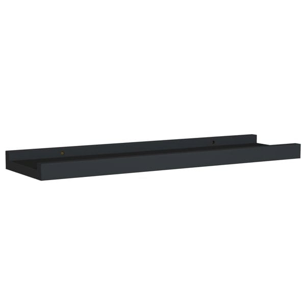 Berkfield Picture Frame Ledge Shelves 2 pcs Black 40x9x3 cm MDF