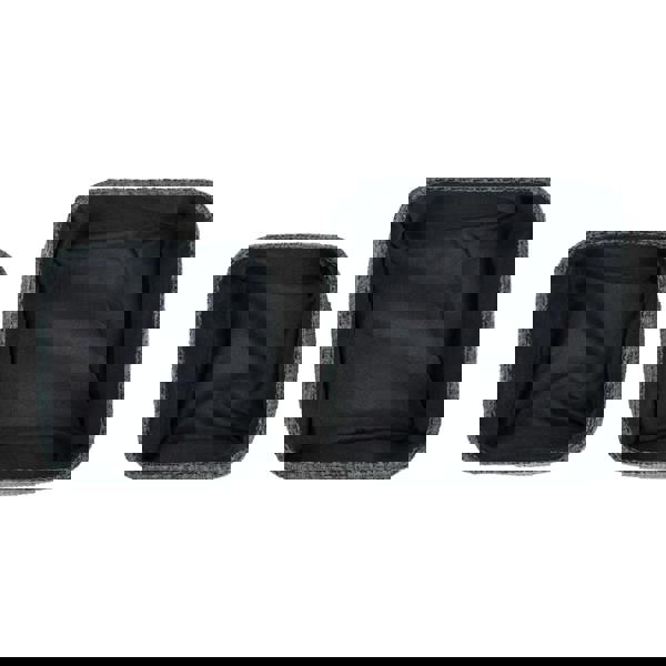 JVL Metro Square Fabric Storage Baskets for Home Organisation, Set of 2, Black