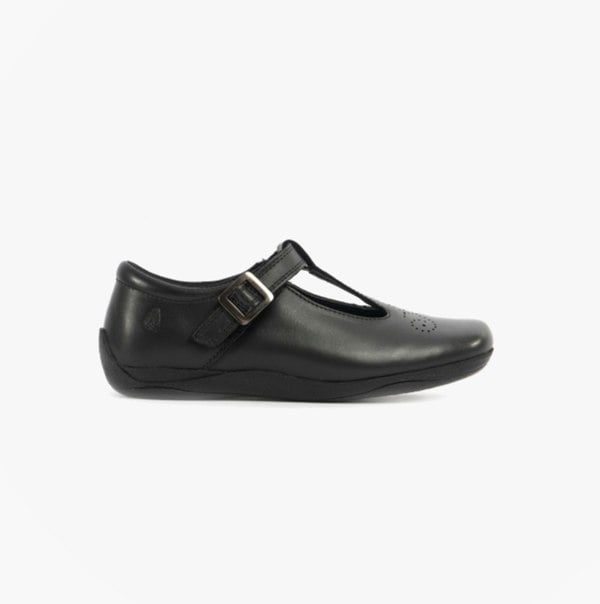 Hush Puppies ELIZA Girls Leather School Shoes Black