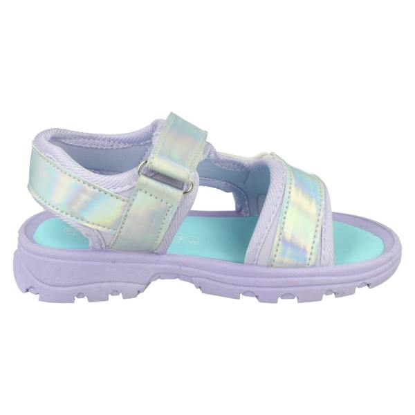 Spot On Girls Spot On Hook & Loop Strap Reflective Rainbow Sandals H0369
