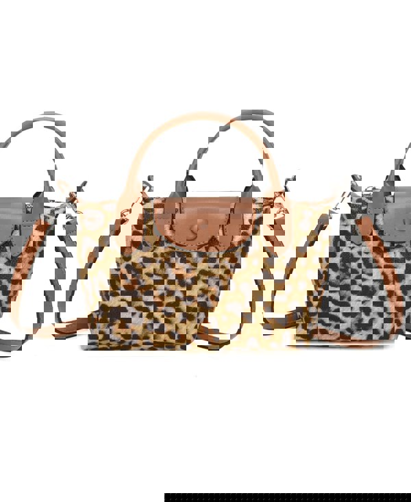 Kitise Leopard Print Mini Crossbody Bag Snap Zipper Closure