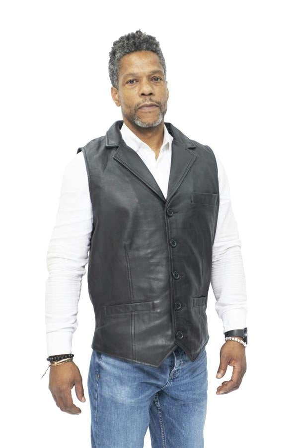 Infinity Leather Mens Smart Classic Leather Waistcoat-Bristol