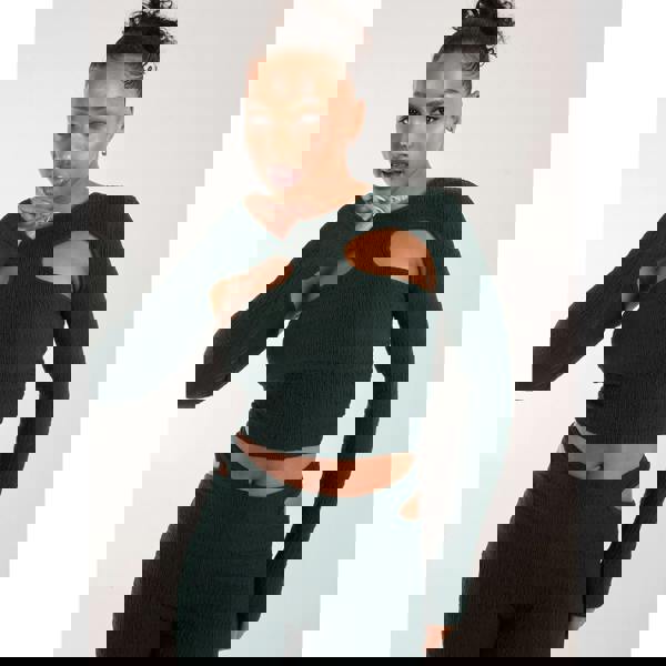 Pink Vanilla Popcorn Scoop Racer Long Sleeve Top