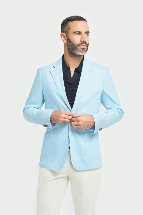 House of Cavani Luca Sky Blue Blazer