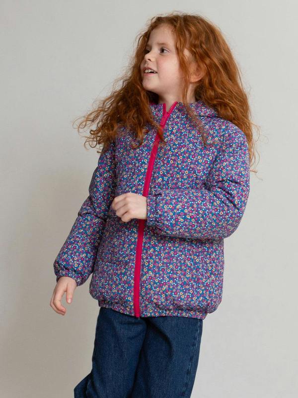 Kite Girls Berry Ditsy Reversible Cocoon Coat