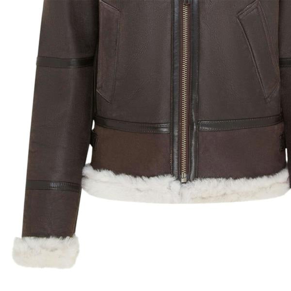 Infinity Leather Womens Hooded Sheepskin Flying Leather Jacket-Palermo