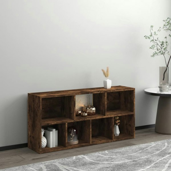 Berkfield Book Cabinet Smoked Oak 50x25x106 cm