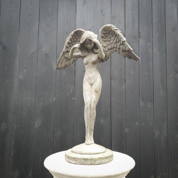 Gorgeous Cast Iron Iron Winged Goddess