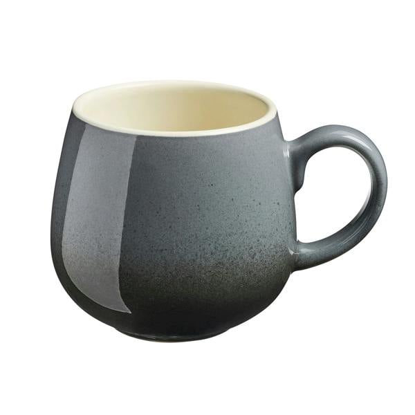 Cooks Professional Set of 4 Stoneware Mugs | 350ml | Grey