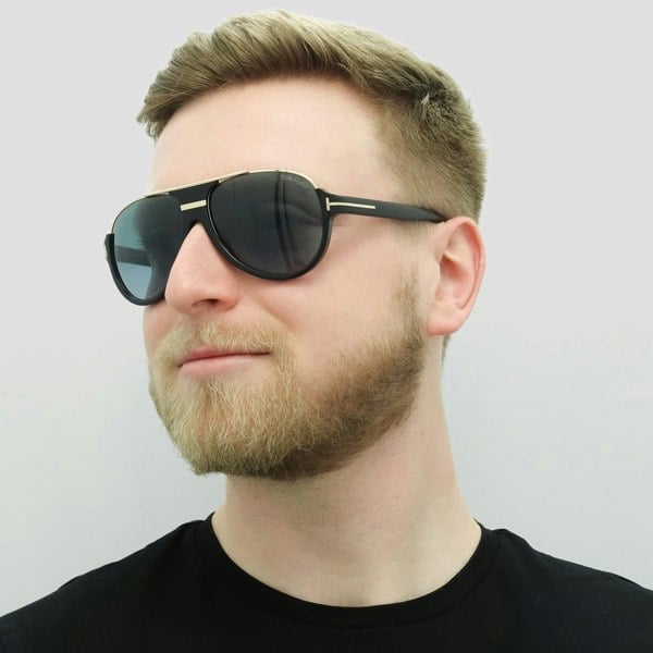 Tom Ford Sunglasses 0334 Dimitry 01P Shiny Black Green Gradient