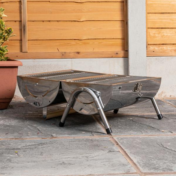 Samuel Alexander Portable Barrel Style Charcoal Camping Barbecue / BBQ