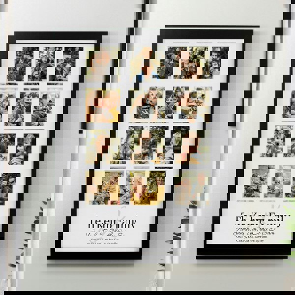 Personalised Memento Company Personalised Family Black Multi Photo Frame