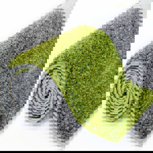 Geometric Design Thick Shaggy Area Rugs Green