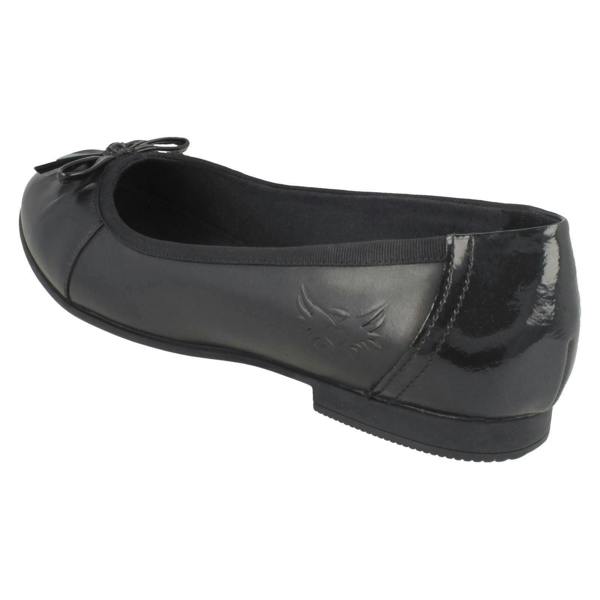 Start-rite Girls Angry Angels By Startrite Bow Trim School Shoes Ballerina