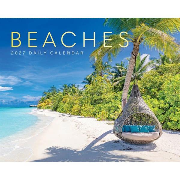 Beaches Desk Calendar 2027, Desk Calendars, Day To View, Travel, Gift