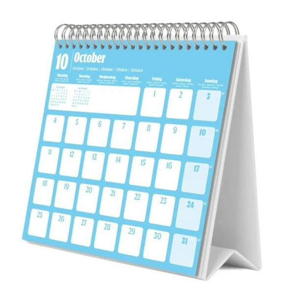 Travel Posters Easel Desk Calendar 2027, Desk Calendars, Month To View, Travel, Gift