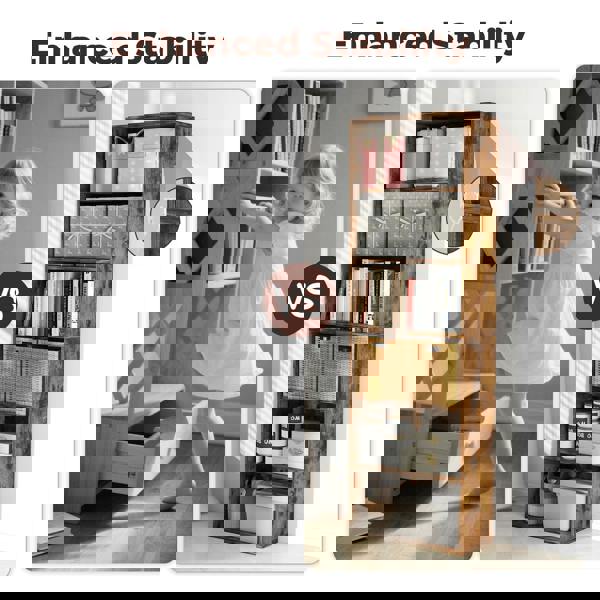 Levede 6 Tier Book Shelf Storage Shelves Bookcase Display Unit Organizer Cabinet