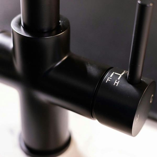 Flode Vier | 4 in 1 Instant Boiling & Filtered Cold Water Tap | Matt Black Finish