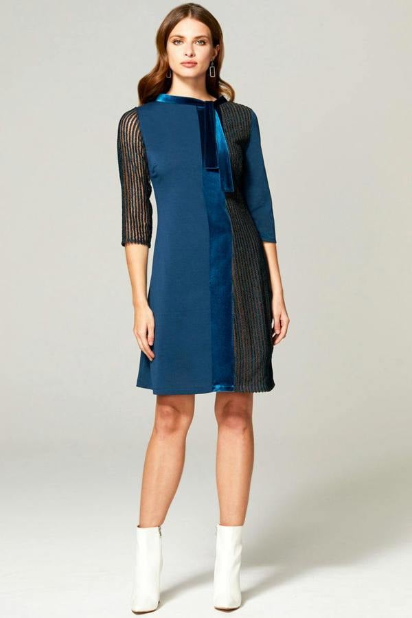 HotSquash Princess Seam Dress with Velvet