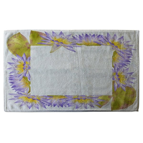 Benjamin Tate Design Gold & Purple Flowers (Bath Towel)