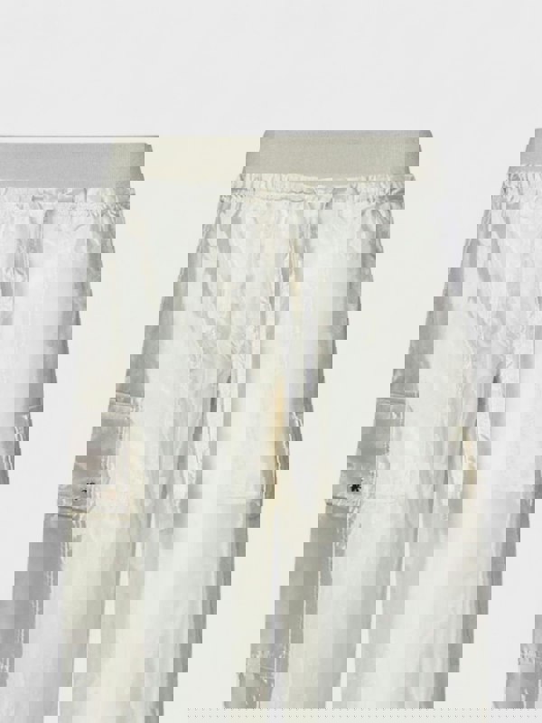 Palm Angels Satin Parachute Trousers White - Womens