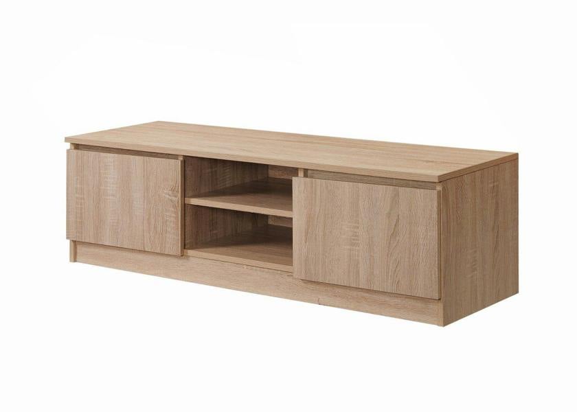Modern TV Unit 120cm Media Cabinet 2 Doors + Shelf