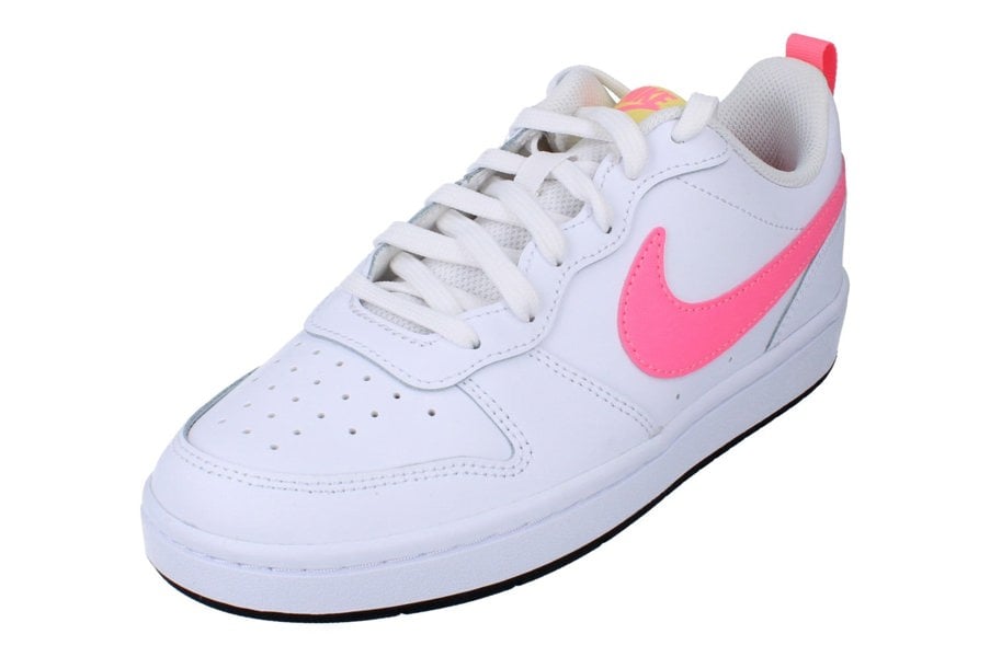 Nike Court Borough Low 2 GS Trainers Bq5448  108 - White Sunset Pulse Light Zitron 108 - Photo 0