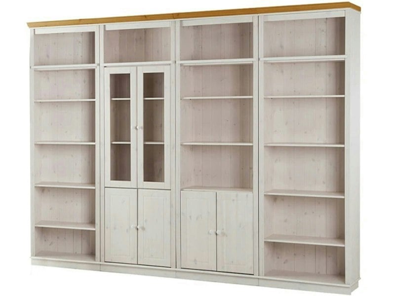 Dorel Home Anita Wall Unit 5 in white honey