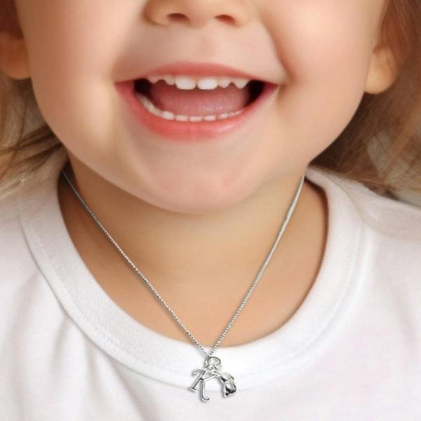 Personalised Initial Bunny Rabbit Charm Necklace