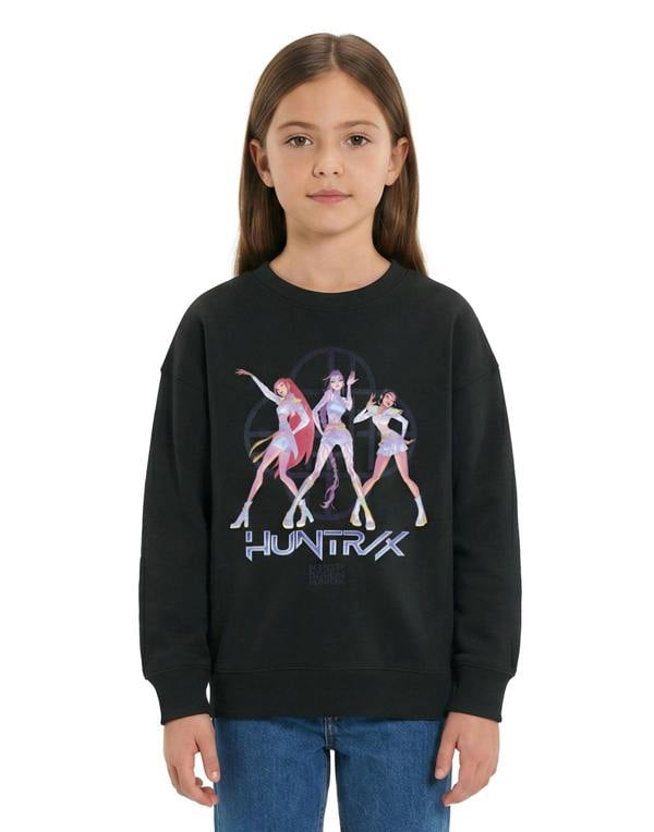 Vanilla Underground KPop Demon Hunters Girls Black Huntrix Sweatshirt