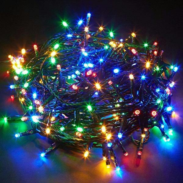 Multicolour LED Outdoor String Fairy Lights with Timer and 8 Modes, Green Cable Sizes 100 to 2000 image 9
