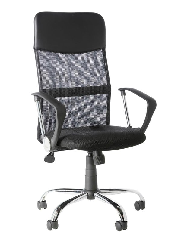 Dorel Home Orlando Mesh Office Chair with Wheels in Black